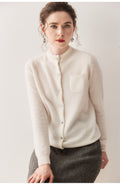 SoftKnit — Women’s 100% Pure Cashmere Button Cardigan - Sainiya Eco Wear