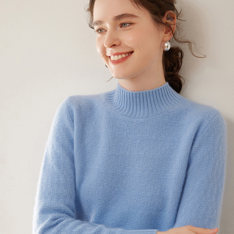 Women’s 100% Pure Cashmere Half-Turtleneck Sweater