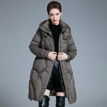 90% Duck Down Oversized Puffer Jacket – Gray