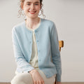 CashmereSoft — Women’s 100% Pure Cashmere Faux Two-Piece Cardigan - Sainiya Eco Wear