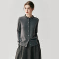 Cashmere Cardigan – Elegant Heavy-Craft Collar Knit Jacket for Women - Sainiya Eco Wear