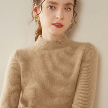 Women’s Pure Cashmere Slim Half-Turtleneck Knit