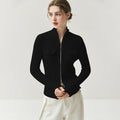 Cashmere Zipper Cardigan – Slim Warm Pure Cashmere Knit Jacket - Sainiya Eco Wear
