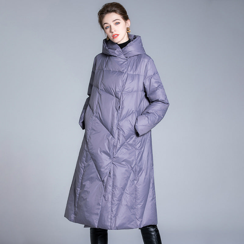 Women's Slim Warm Hooded Down Coat