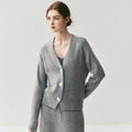 Cashmere Cardigan – Pure Cashmere V-Neck Shell Button Knit Sweater - Sainiya Eco Wear