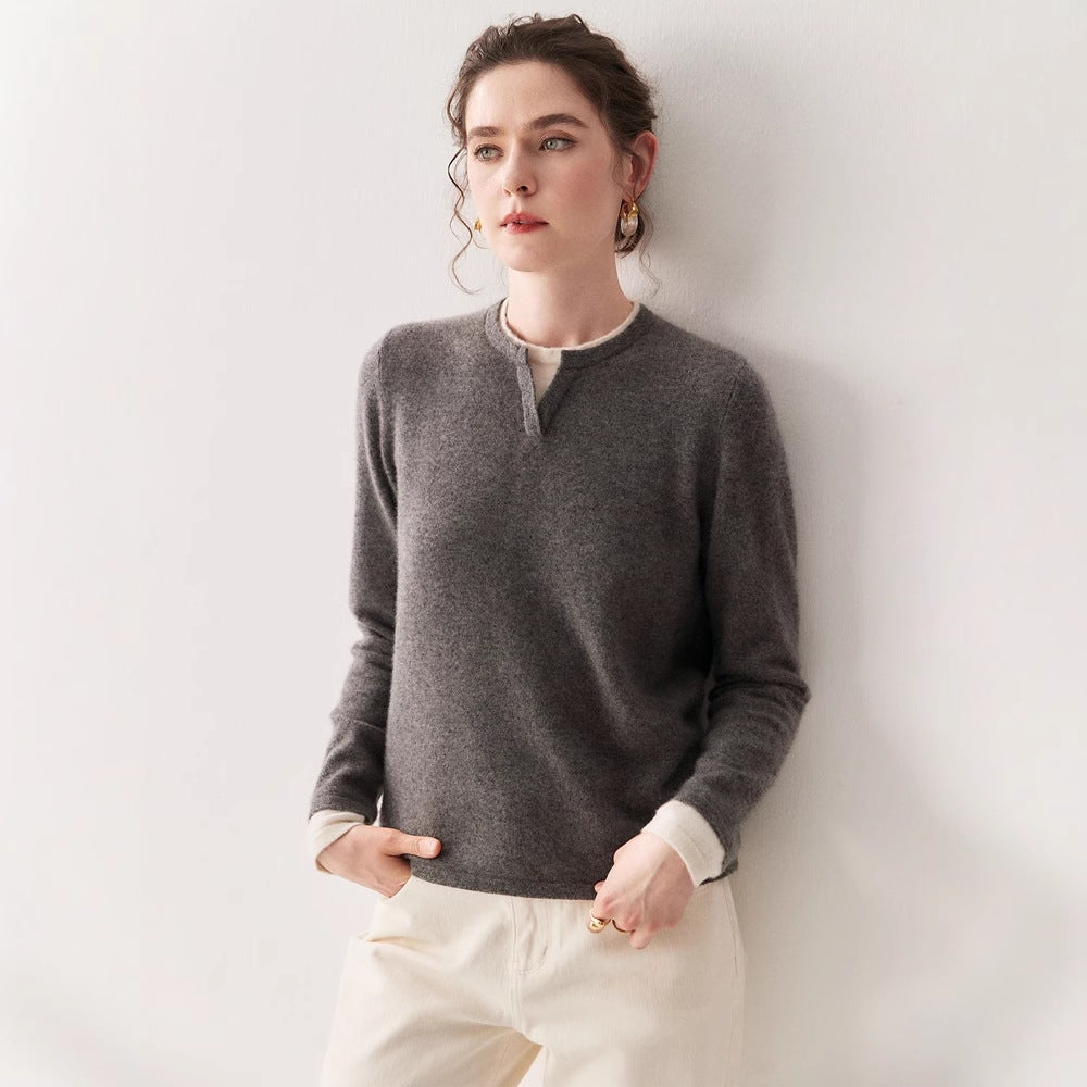100% Cashmere Shirt-Collar Sweater – Ultra Soft Luxury