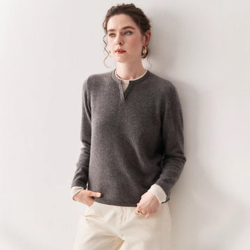 100% Cashmere Shirt-Collar Sweater – Ultra Soft Luxury