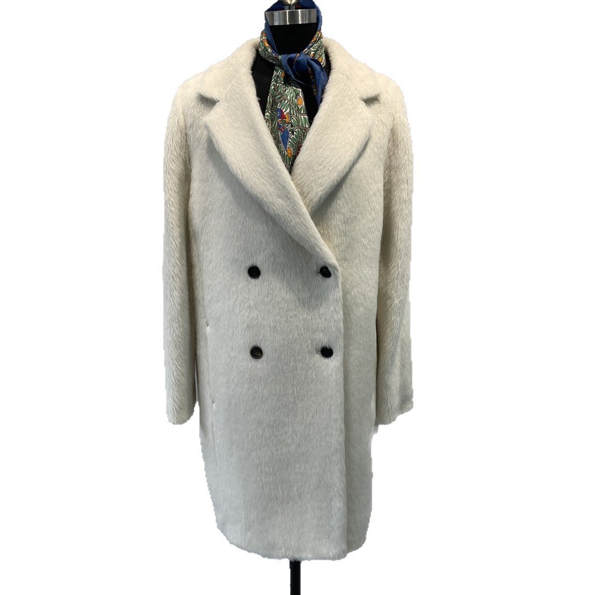 alpaca wool double-breasted coat women
