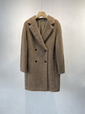 alpaca wool double-breasted coat women