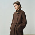 alpaca wool double-sided coat women