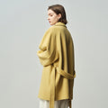 Alpaca Wool Oversized Coat – Asymmetric Minimalist Tie-Up Design - Sainiya Eco Wear