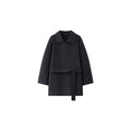 Alpaca Wool Oversized Coat – Asymmetric Minimalist Tie-Up Design - Sainiya Eco Wear