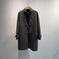 alpaca wool stand collar coat women
