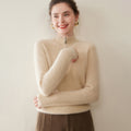 Baby cashmere half zip sweater women
