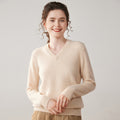 Cashmere 7-Gauge Cloud-Soft V-Neck – Zero-Itch Daily Luxury - Sainiya Eco Wear