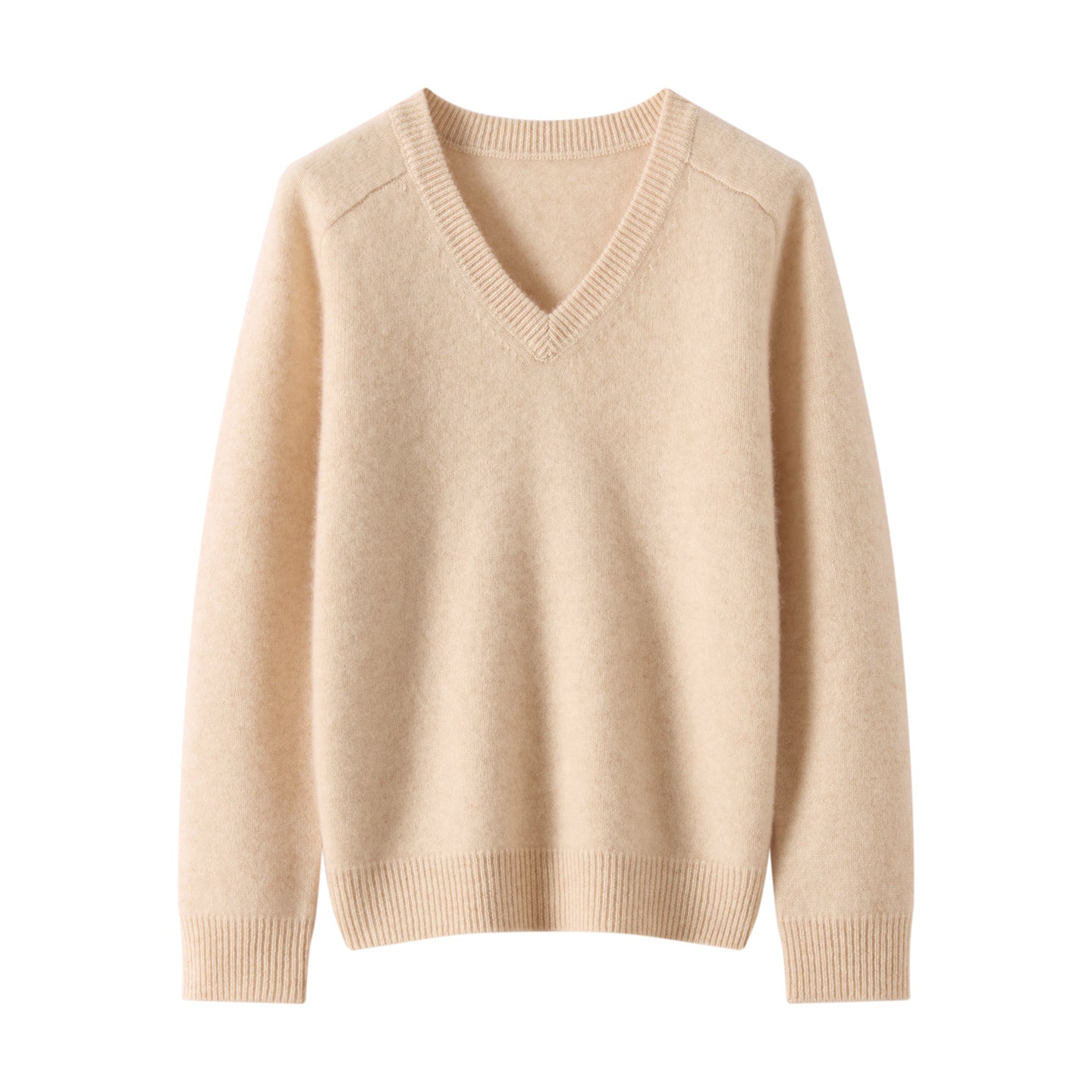 Cashmere 7-Gauge Thickened V-Neck – Effortless Everyday Luxury - Sainiya Eco Wear