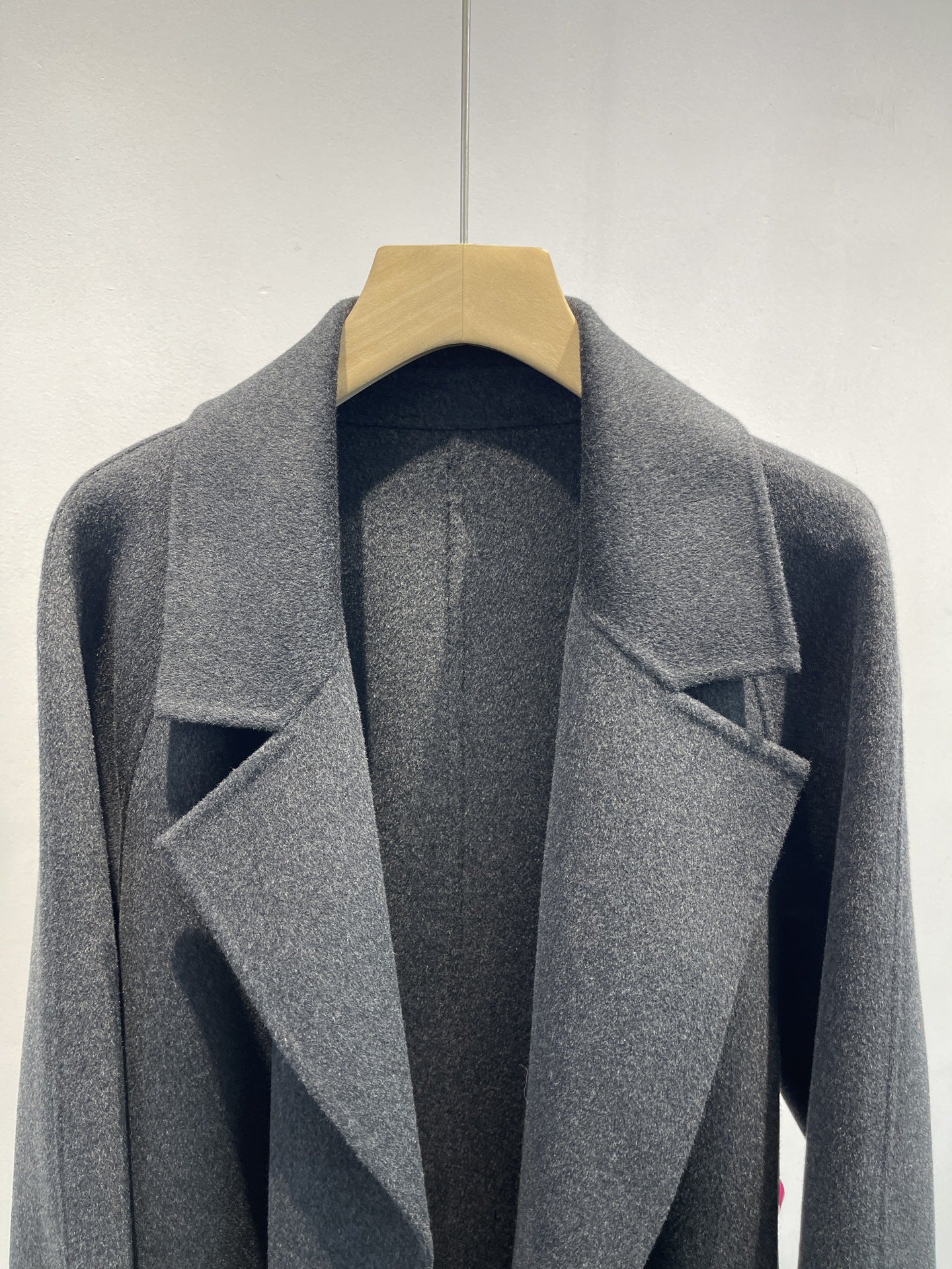 red double-sided wool coat for women