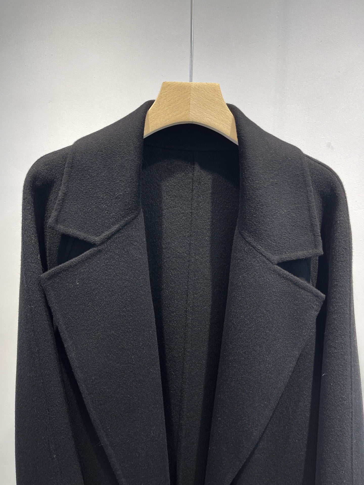 red double-sided wool coat for women