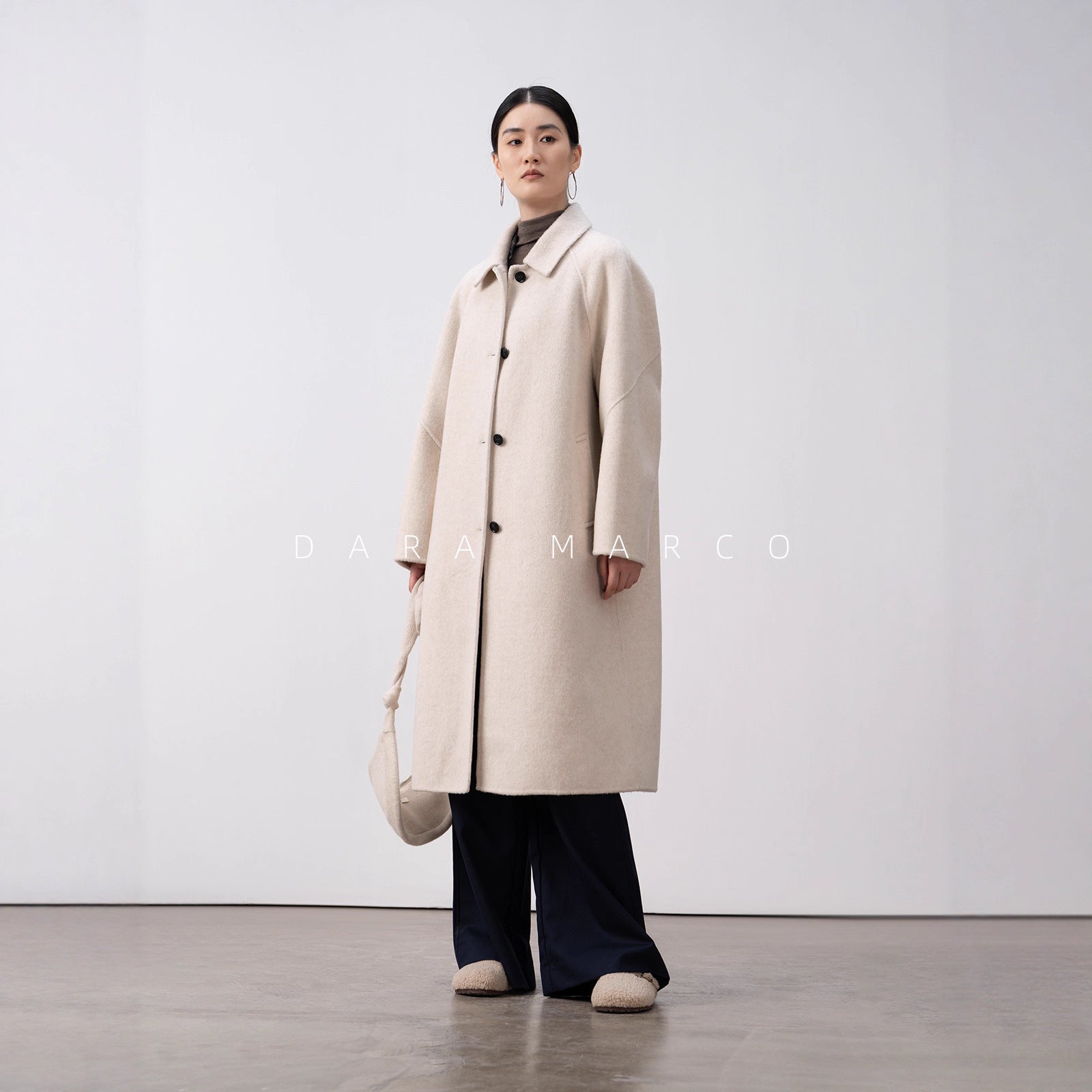 cashmere blend wool coat for women