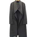 cashmere blend tie-waist long coat