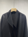cashmere blend tie-waist long coat