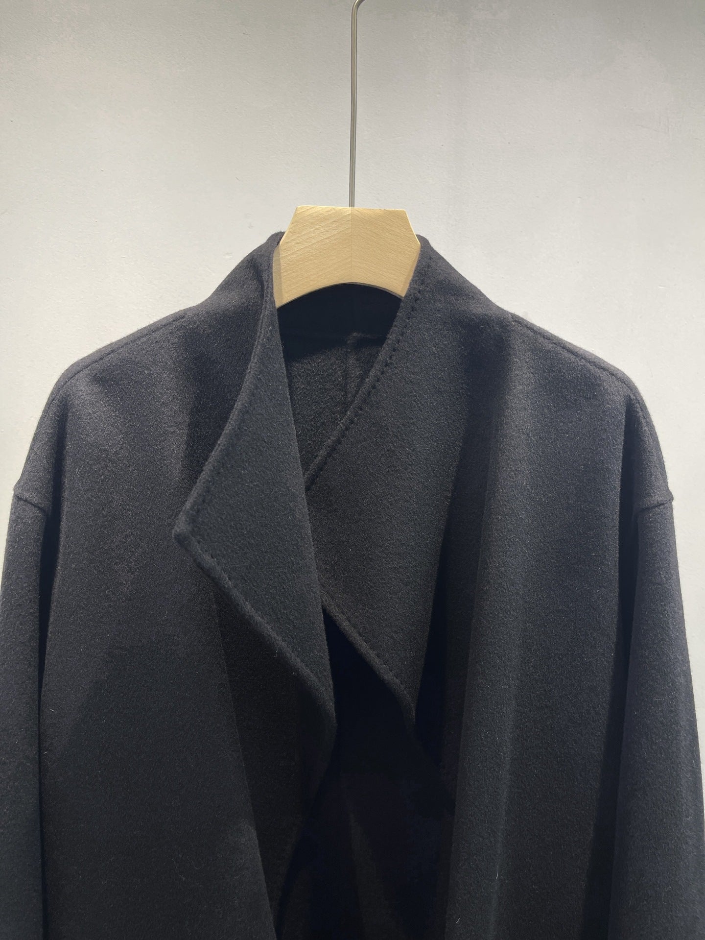 cashmere blend tie-waist long coat