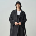 Cashmere Coat Women – Long Double-Sided Belted Bathrobe Wool Jacket - Sainiya Eco Wear