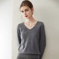 Cashmere Seamless Whisper-Soft V-Neck – Barely-There Luxury - Sainiya Eco Wear
