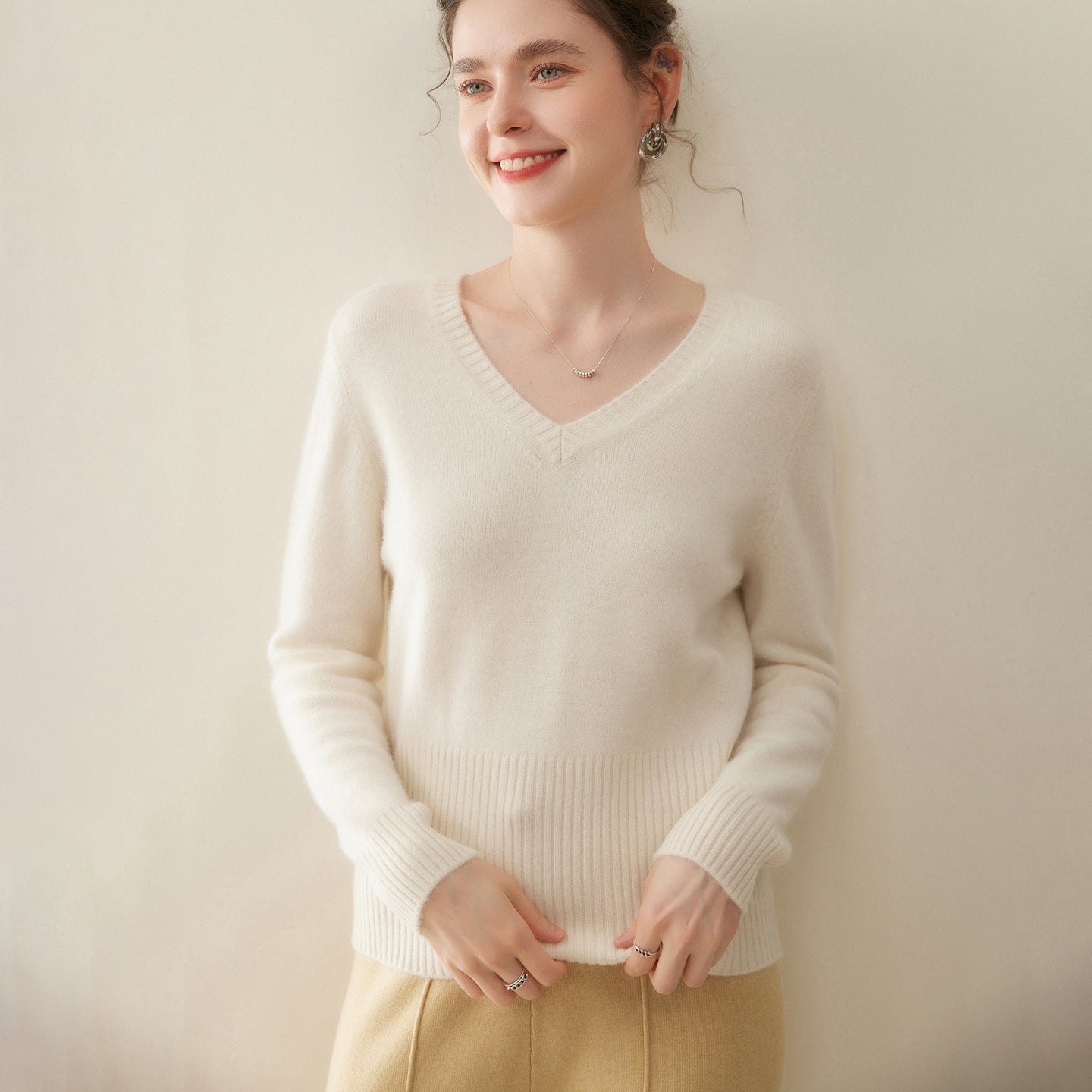 cashmere half turtleneck sweater