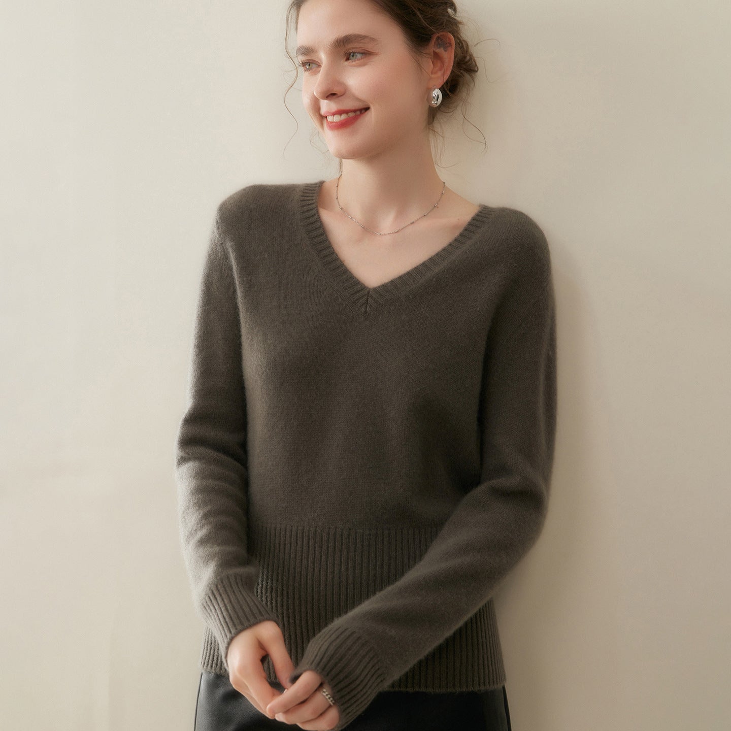 Cashmere Thickened Slim Half-Turtleneck – Lab-Certified Pure Luxury - Sainiya Eco Wear