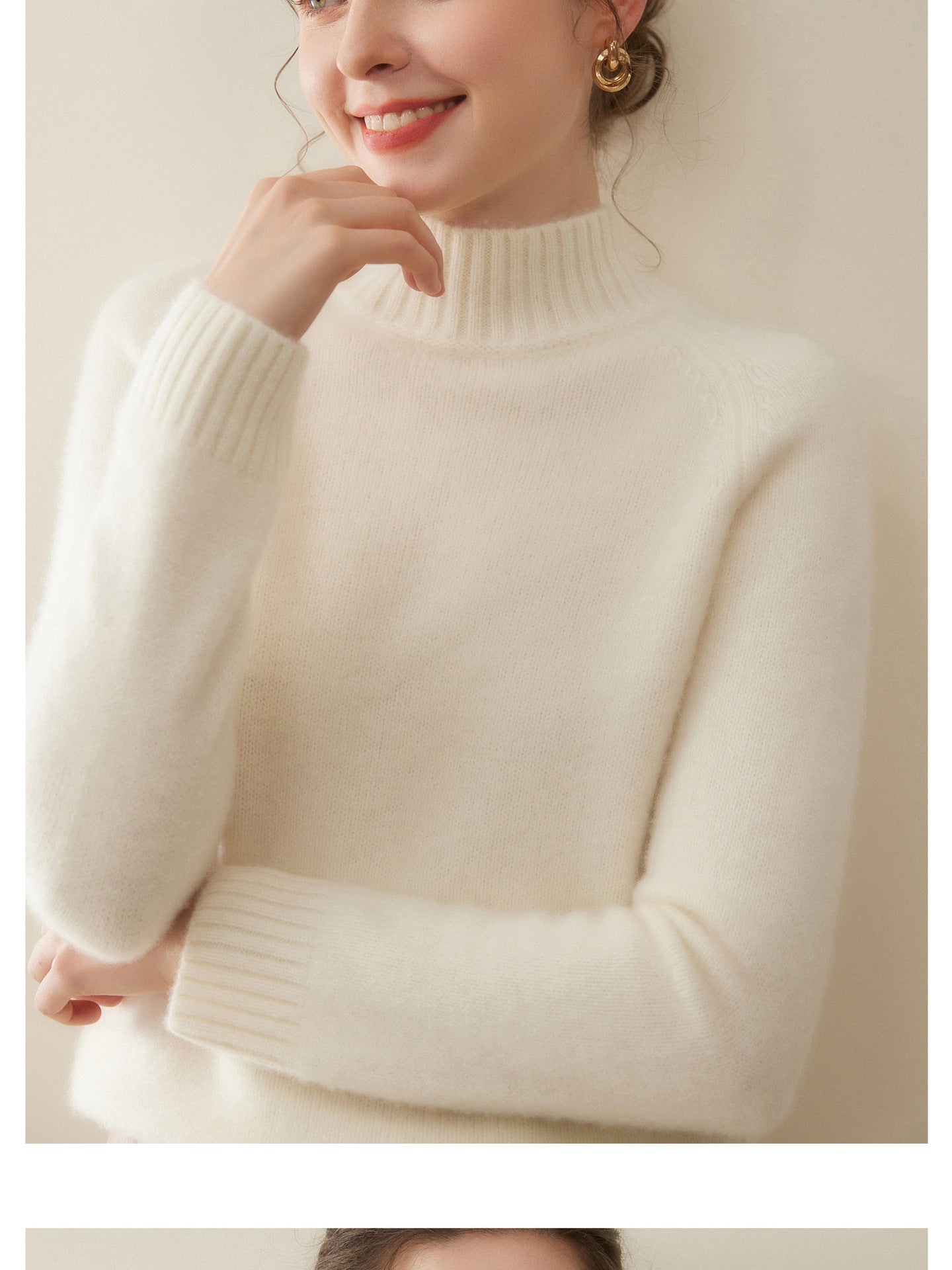 Cashmere Triple-Pile Heavyweight Half-Turtleneck – Ultimate Winter Cloud - Sainiya Eco Wear