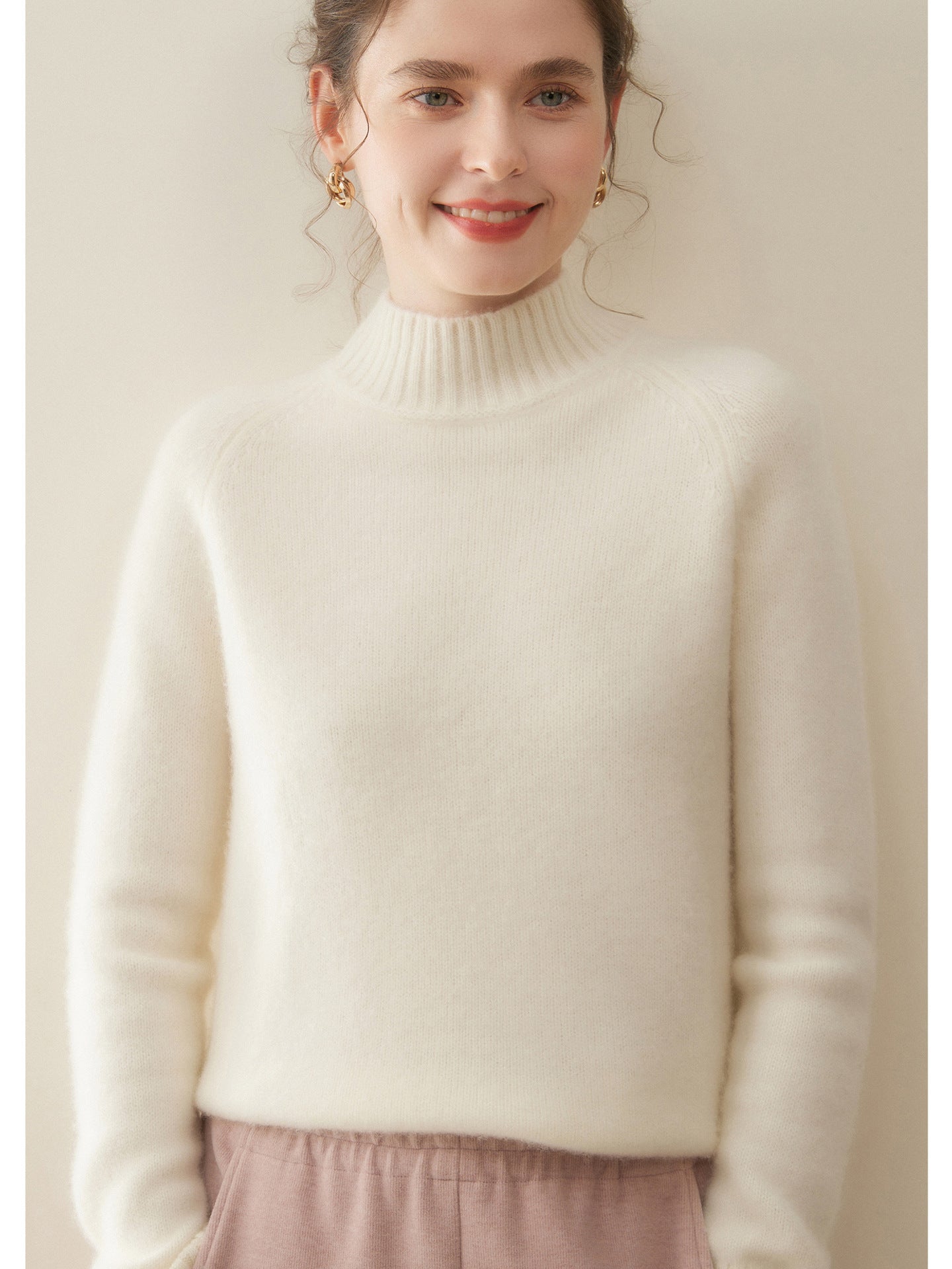 Cashmere Triple-Pile Heavyweight Half-Turtleneck – Ultimate Winter Cloud - Sainiya Eco Wear