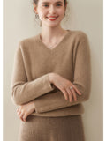Cashmere V-Neck Women’s Sweater – 100% Pure Soft Knit - Sainiya Eco Wear