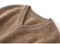 Cashmere V-Neck Women’s Sweater – 100% Pure Thick Knit Raglan Sleeve Top - Sainiya Eco Wear