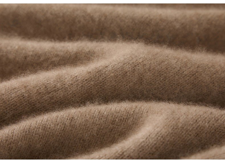 Cashmere V-Neck Women’s Sweater – 100% Pure Thick Knit Raglan Sleeve Top - Sainiya Eco Wear