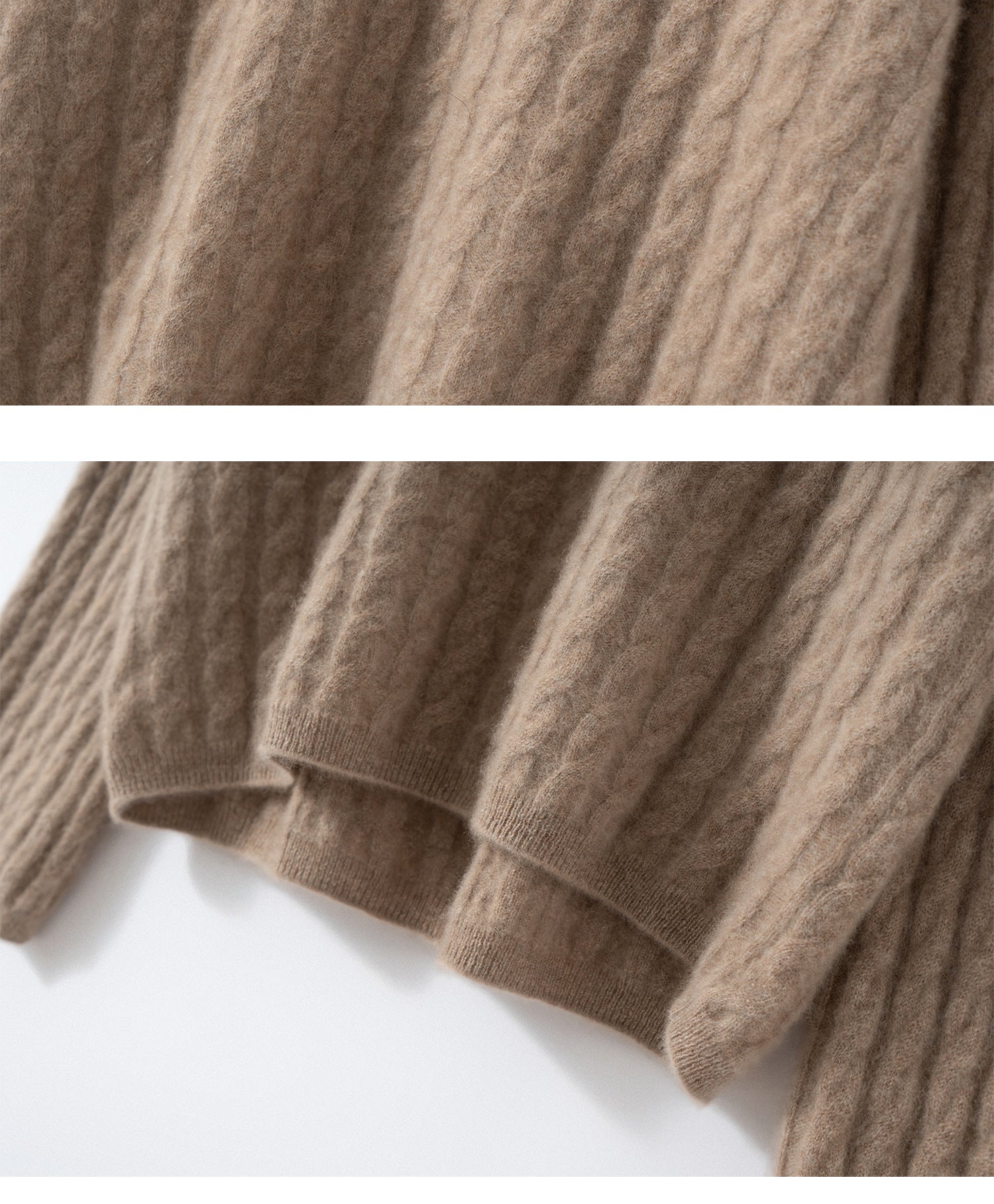 Cashmere V-Neck Women’s Sweater – 100% Pure Thickened Twist Knit - Sainiya Eco Wear