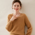 Cashmere Yuanbao-Stitch V-Neck – Naked-Touch Softness - Sainiya Eco Wear