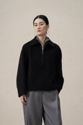 double sided cashmere short coat women