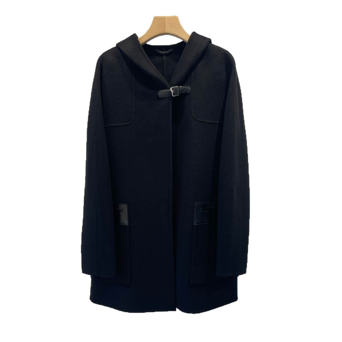 double sided wool cocoon coat