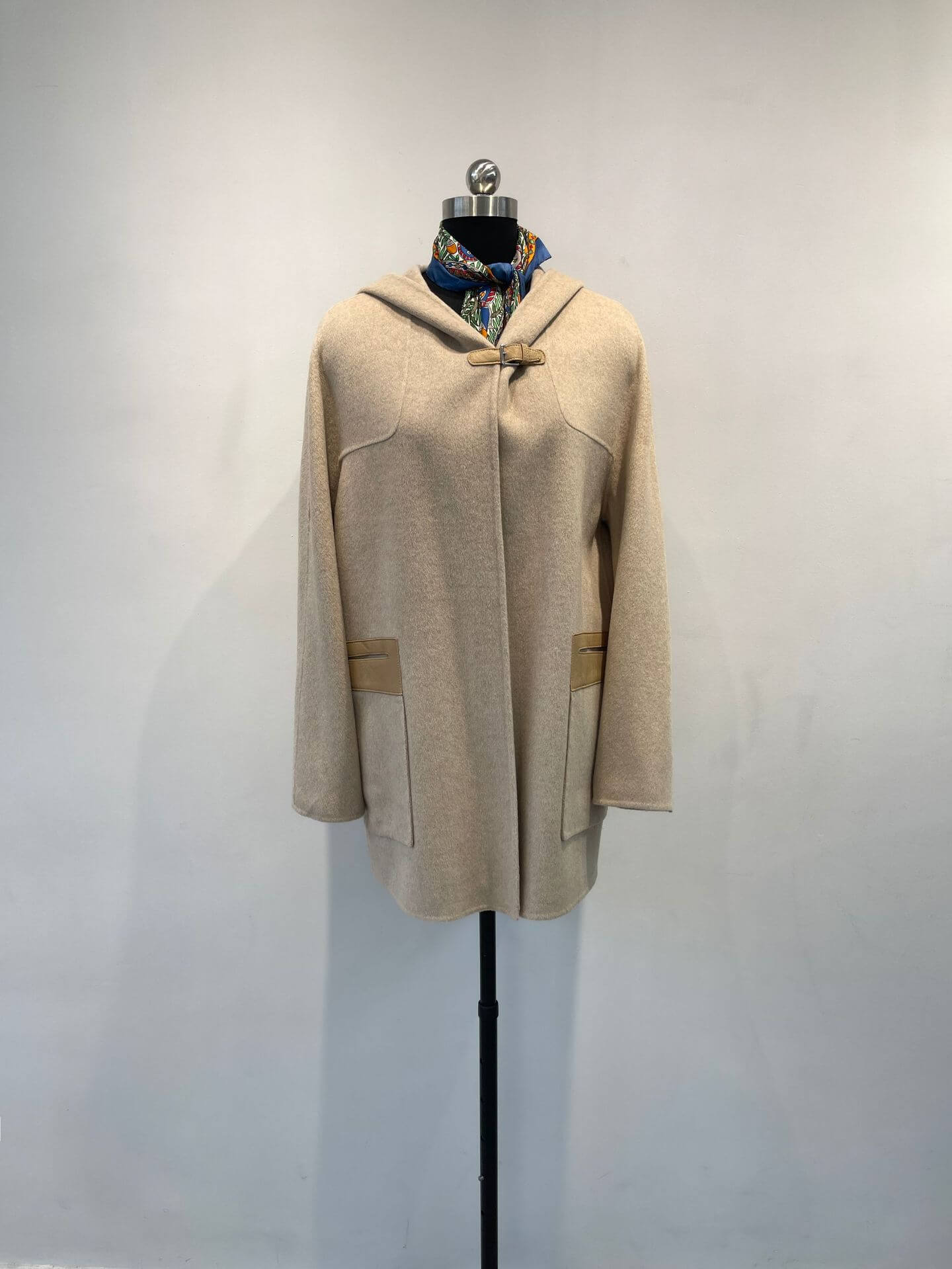 double sided wool cocoon coat
