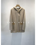 double sided wool cocoon coat