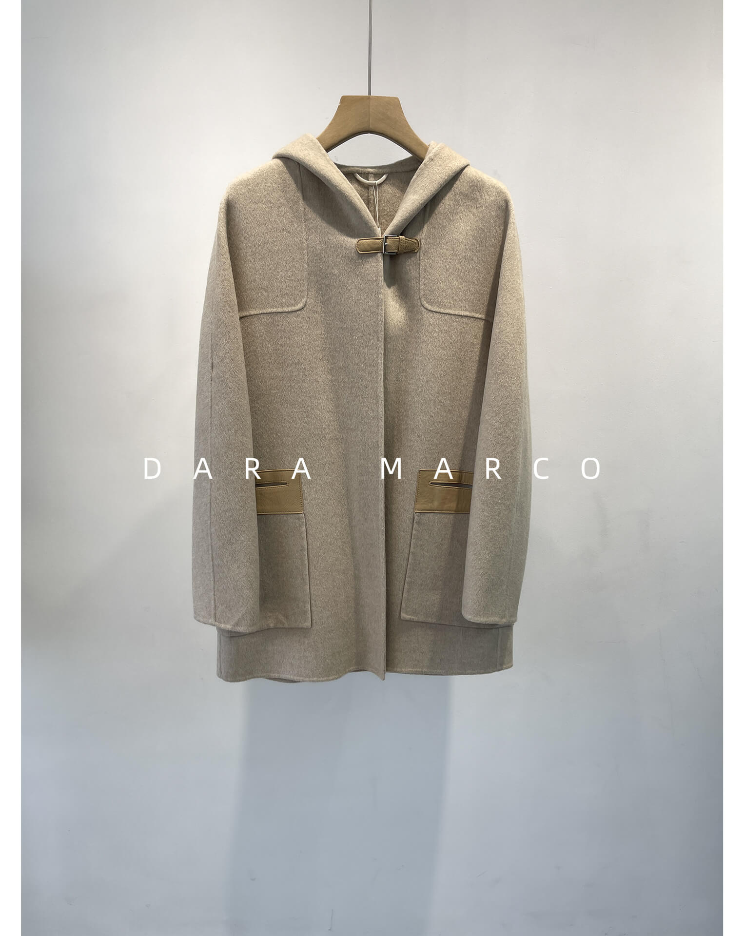 double sided wool cocoon coat
