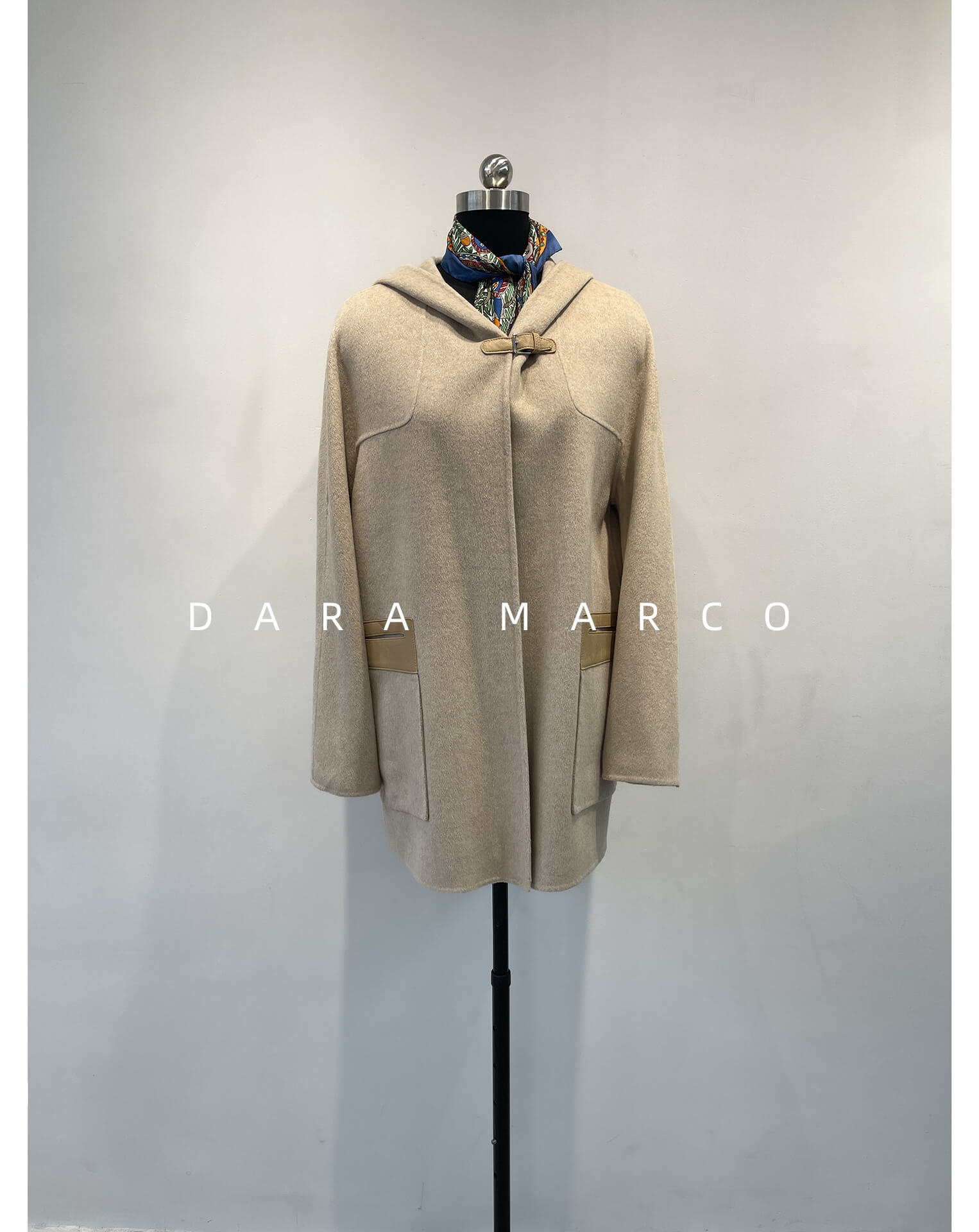 double sided wool cocoon coat