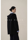 double sided wool cocoon coat