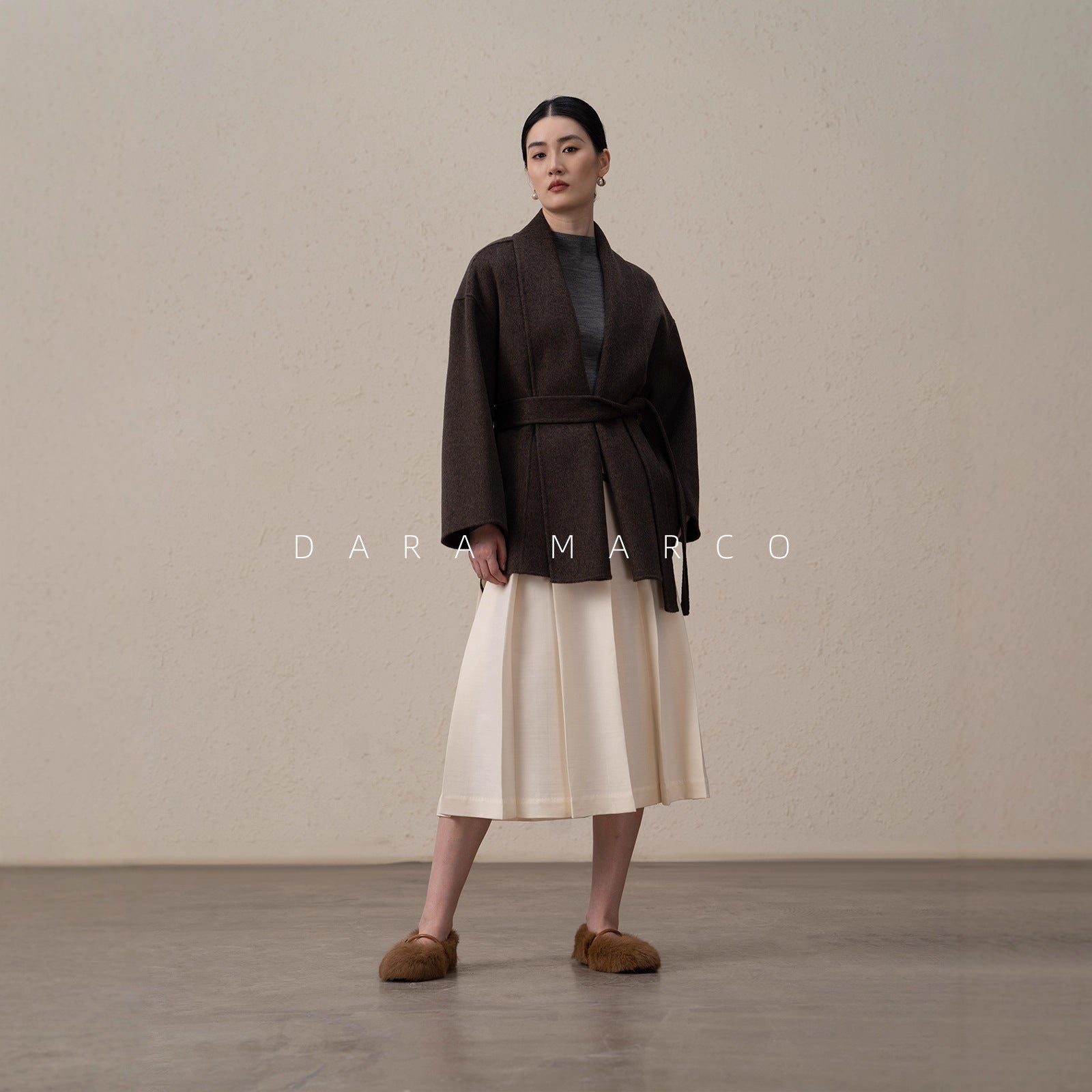 women double-sided cashmere coat