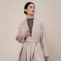 collar double-sided wool coat for women