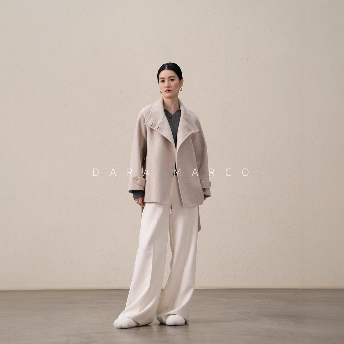 double-sided cashmere coat women