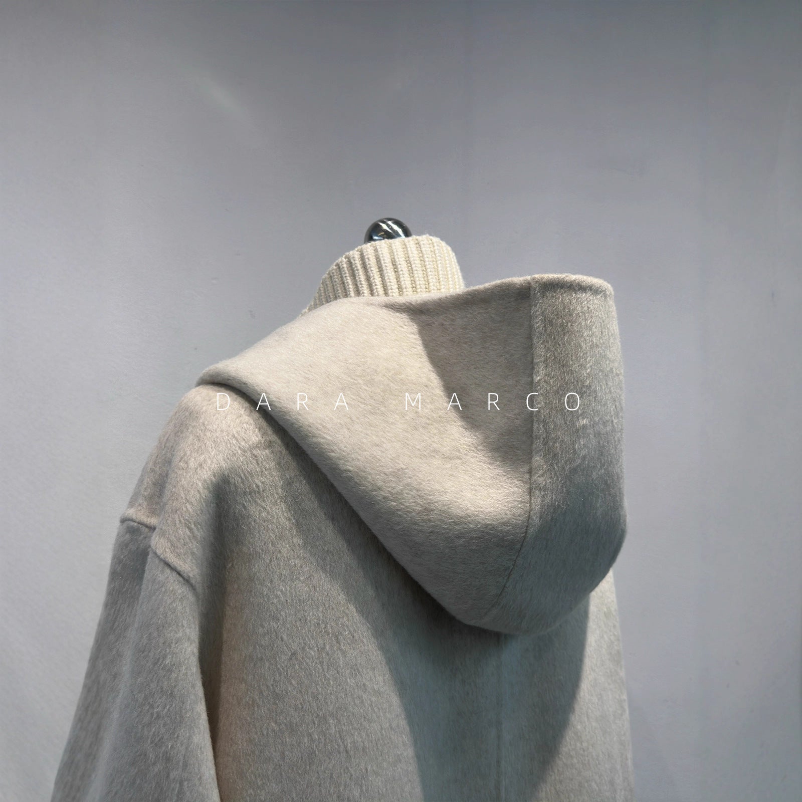 double-sided cashmere hooded wool coat set
