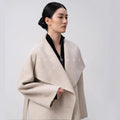 women double-sided cashmere mid-length coat