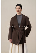 women double-sided cashmere mid-length coat